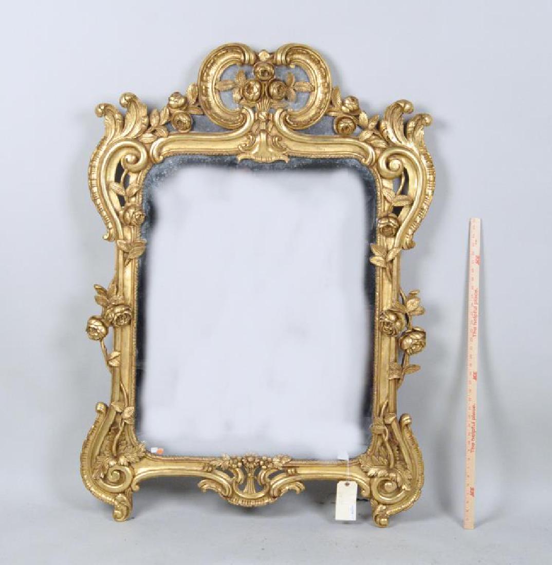 Rococo Style Carved Giltwood Mirror (1 of 2)