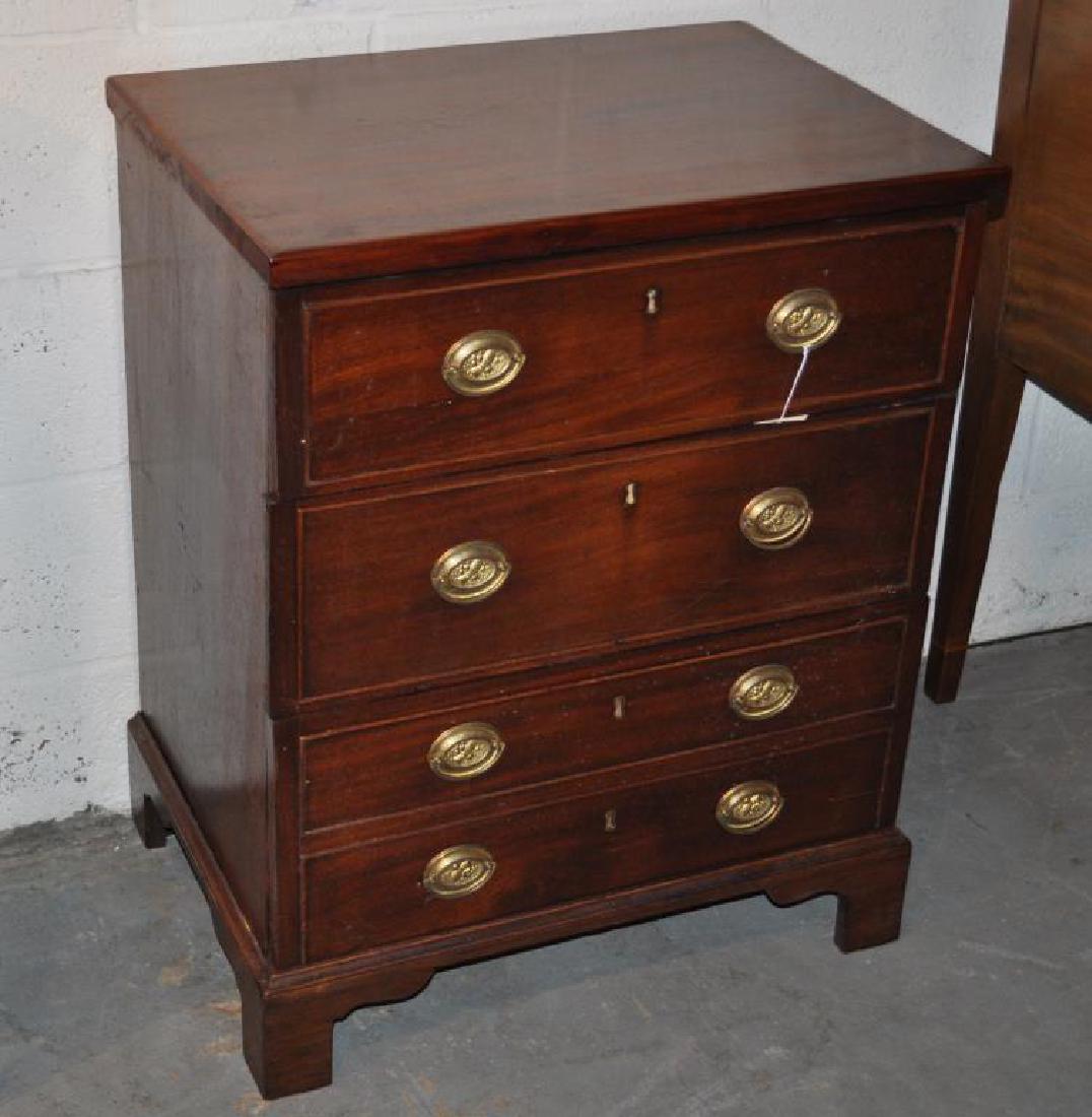 George III Style Mahogany Four Drawer Chest (1 of 3)