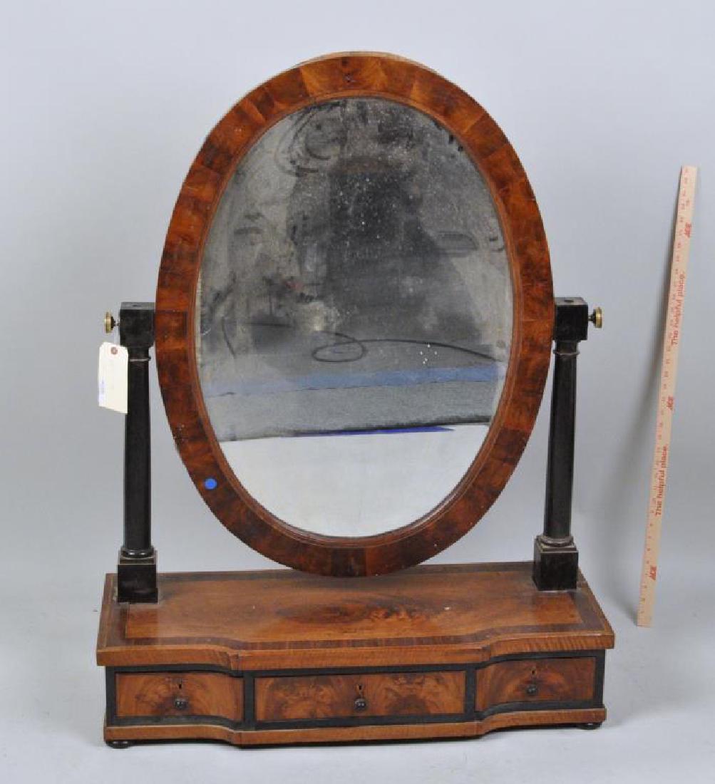 Large Neoclassical Inlaid Mahogany Dressing Mirror (1 of 4)