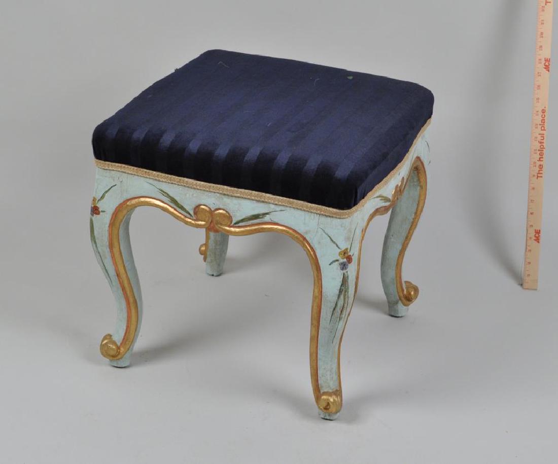 Louis XV Style Painted & Gilt Footstool (1 of 3)