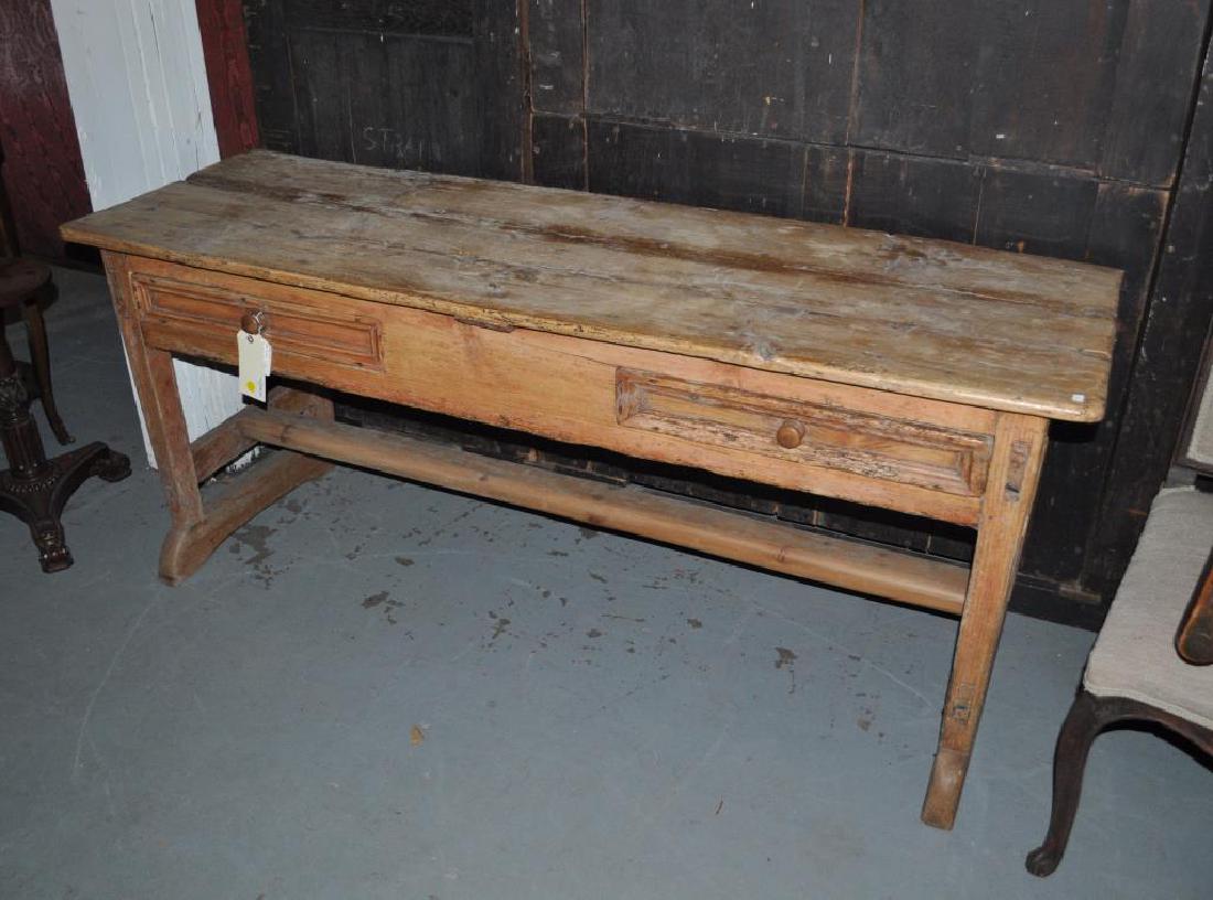 Scandinavian Scrubbed Pine Trestle Base Server (1 of 4)