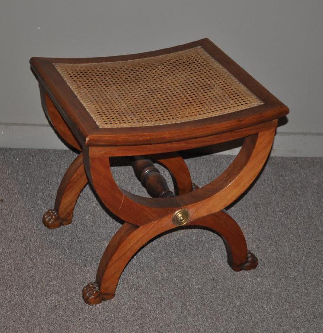 Neoclassical Curule Form Stool (1 of 6)