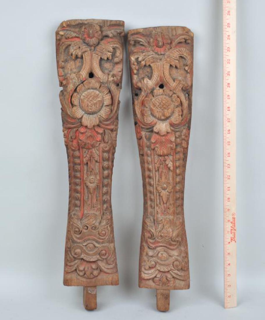 Pair Carved & Painted Architectural Elements (1 of 5)