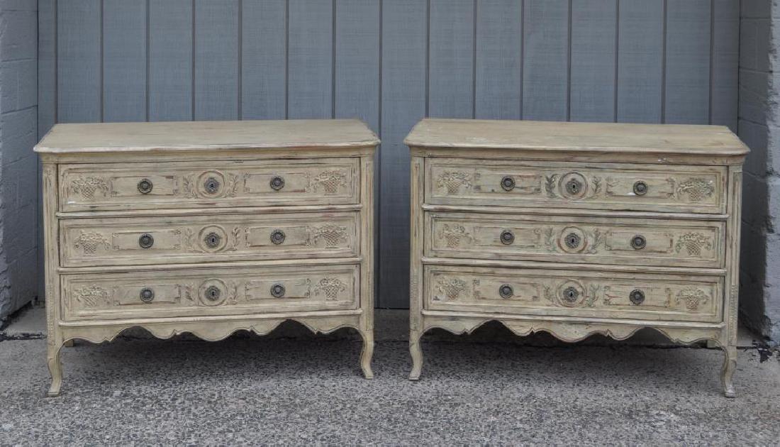 Pair John Widdicomb French Louis XV Style Commodes (1 of 9)