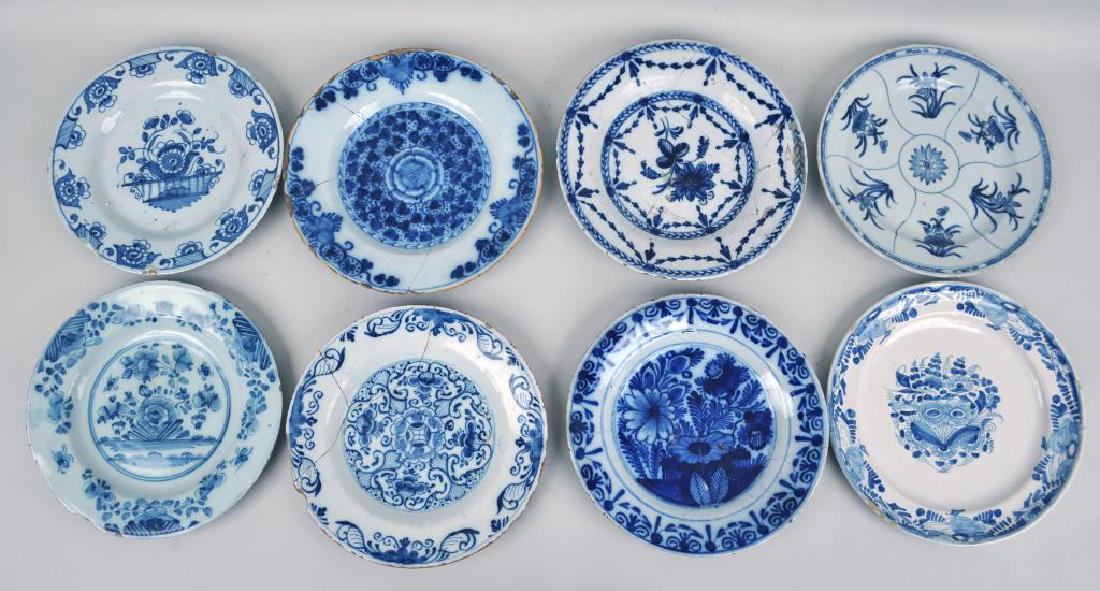 Group Eight Delft Plates & Bowls (1 of 4)