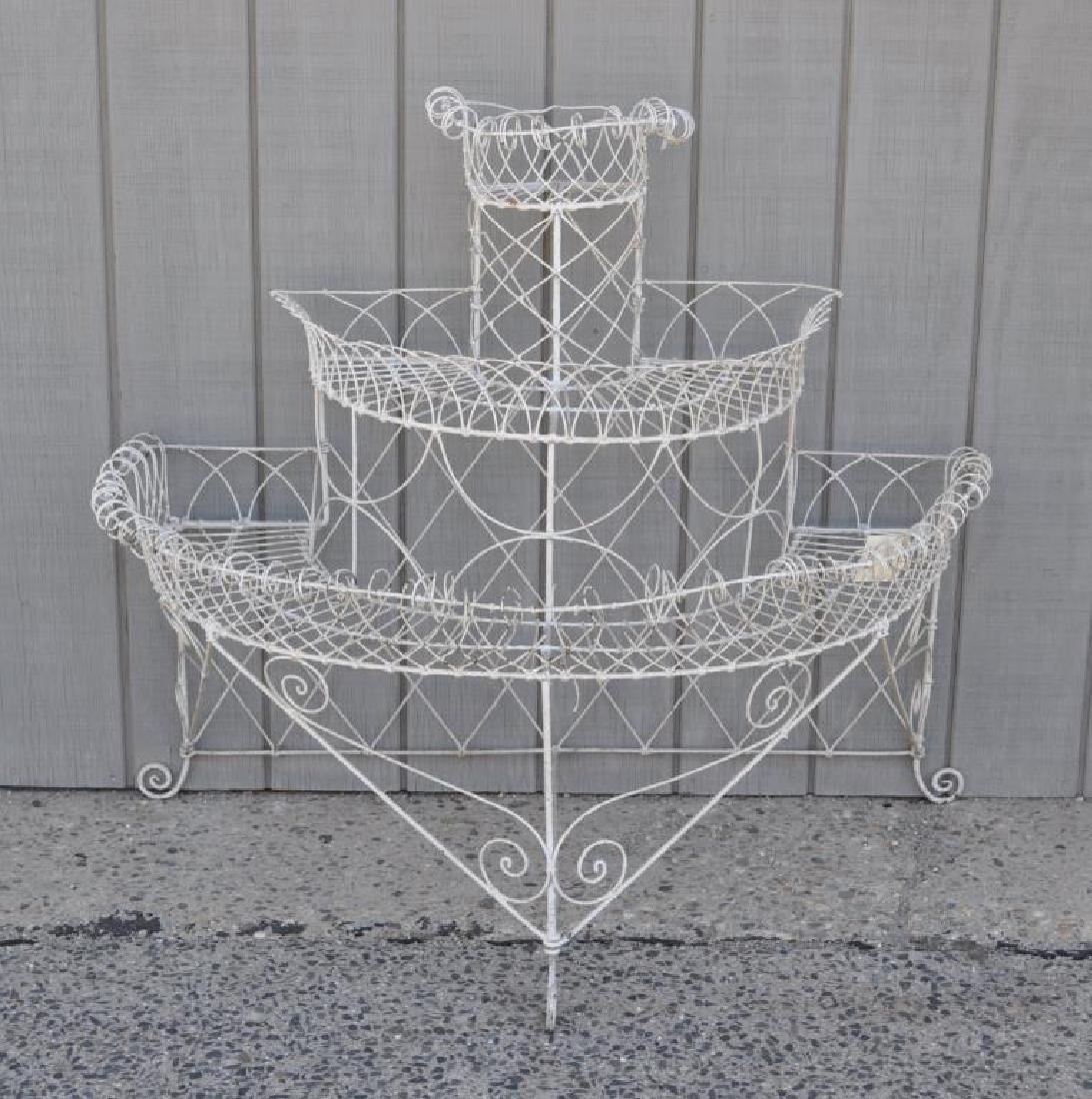 Victorian Painted Wire Three Tier Plant Stand (1 of 5)
