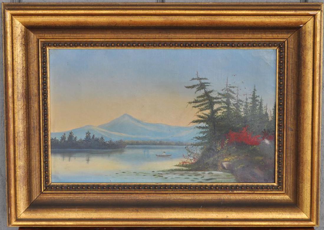 American Primitive School, Lake Scene O/C (1 of 2)