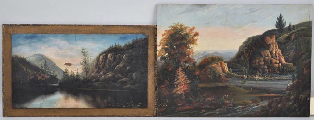 Two American Primitive School O/B Landscapes (1 of 6)