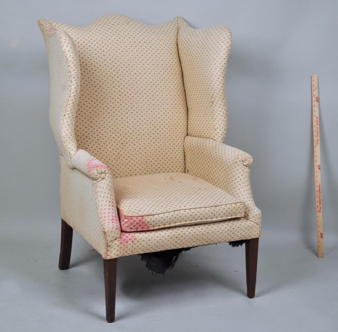 Hepplewhite Style Upholstered Wing Chair (1 of 6)