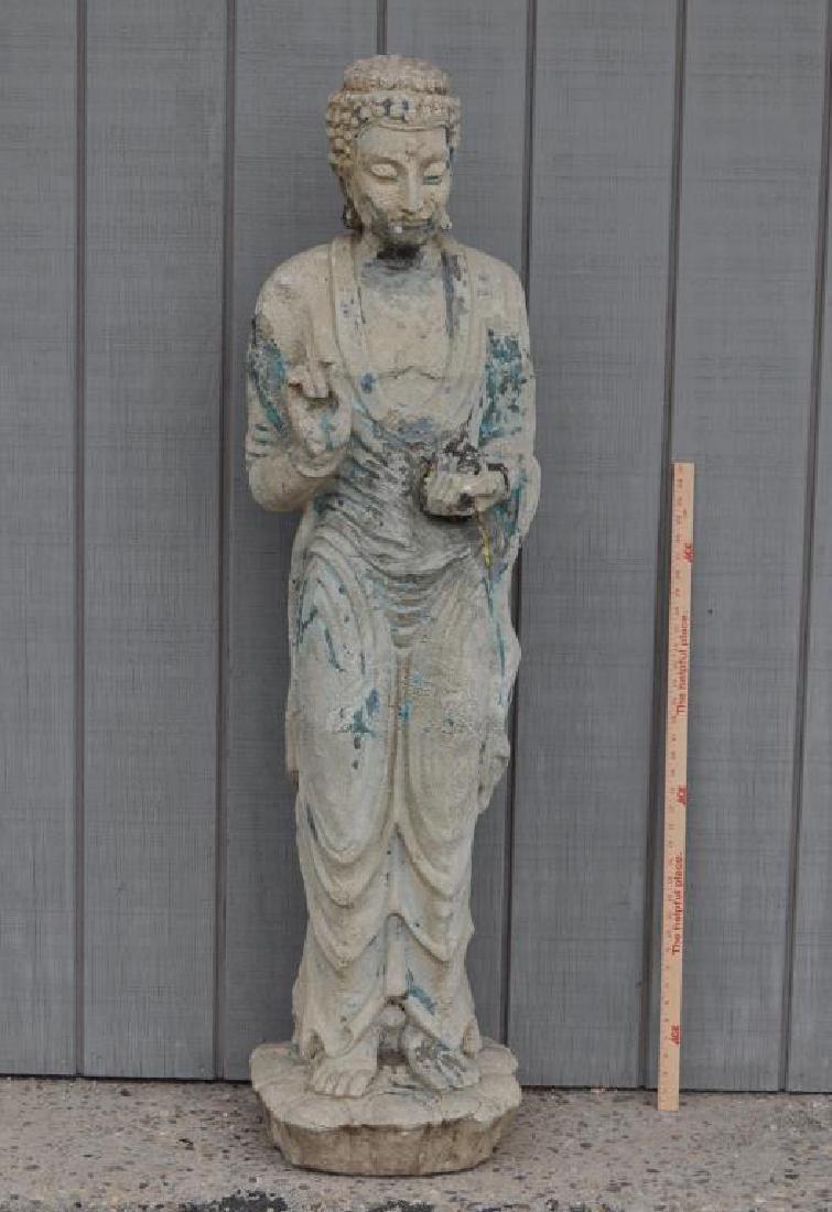 Large Cement Standing Guanyin Figure (1 of 7)