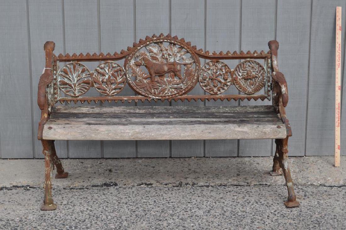 Cast Iron Figural Garden Bench (1 of 7)