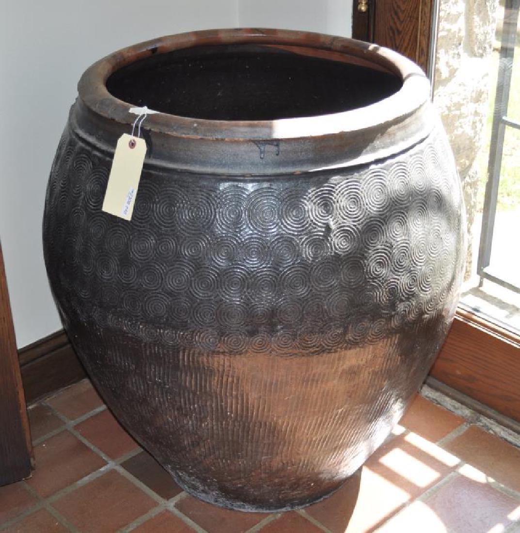 Large Glazed Terra Cotta Pot (1 of 4)
