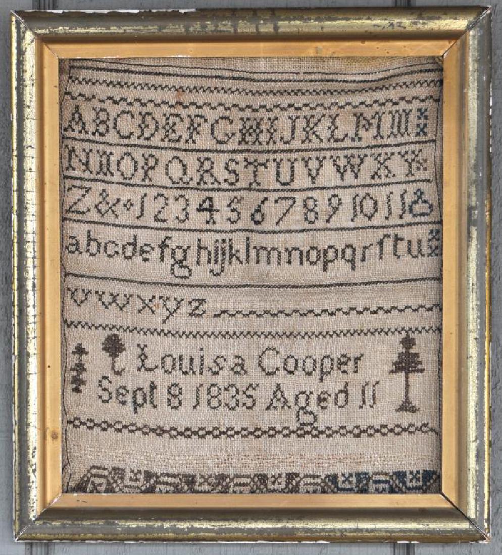 Small Framed Schoolgirl's Needlework Sampler (1 of 2)