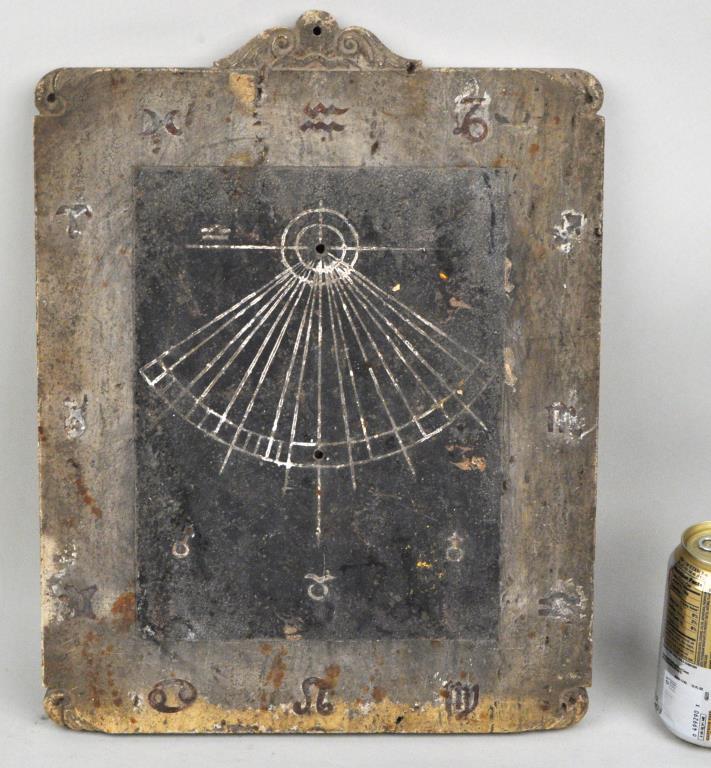 Limestone Astrological Panel: 15 1/4" high, 13" wide.