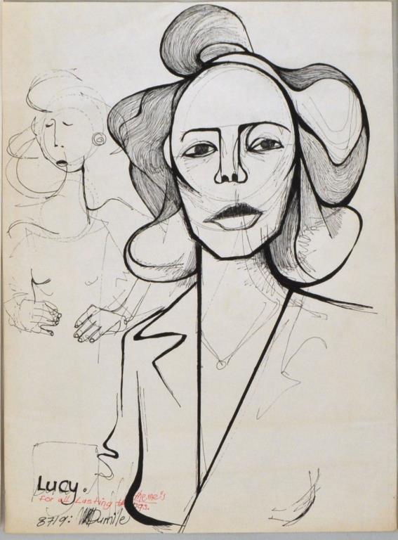 Dumile Mhlaba Feni, Portrait of Lucy Jarvis (1 of 4)