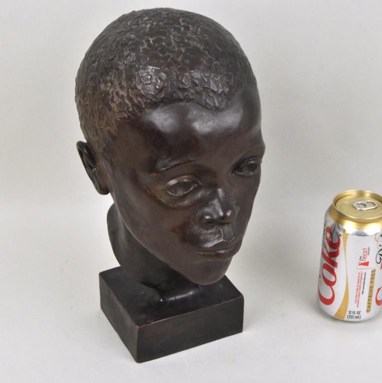 Attr. Augusta Savage, Bust  African American Male (1 of 5)