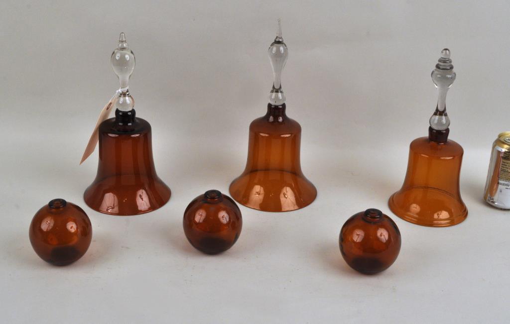 Six Antique Colored Glass Items (1 of 5)