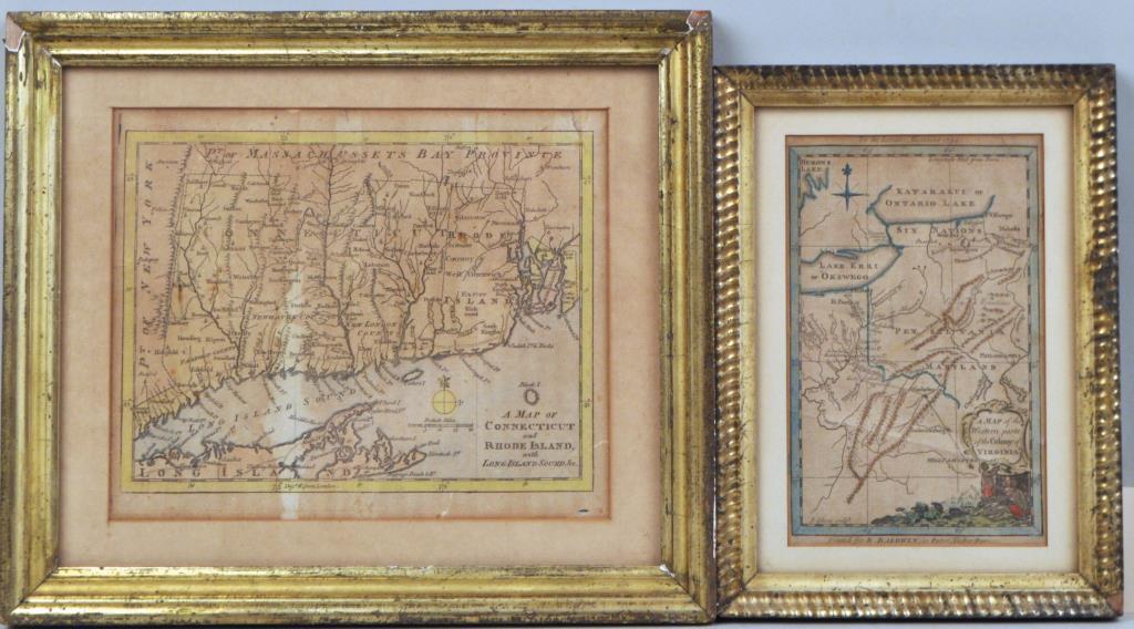 Two Small Framed Early Maps (1 of 3)