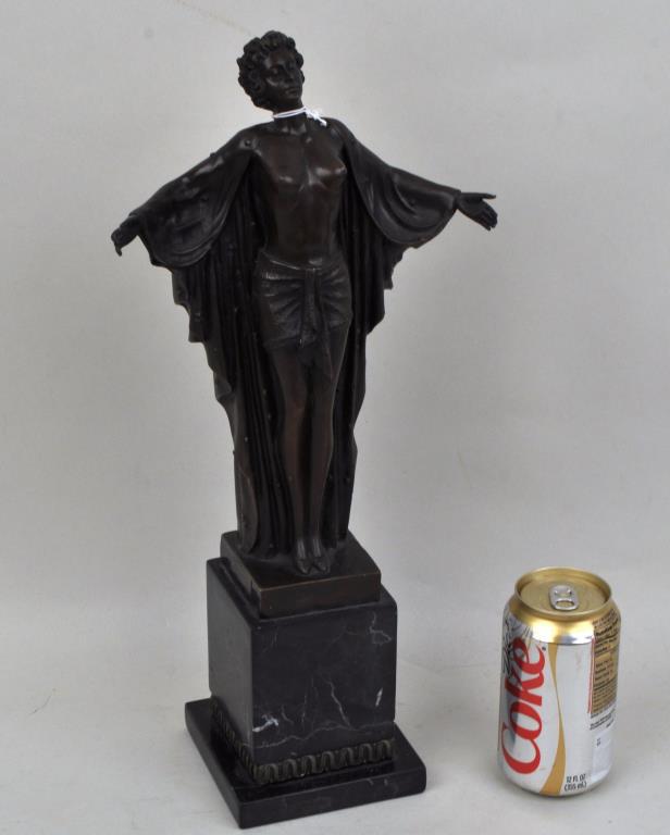 Art Deco Bronze Dancer, Signed D.H. Chiparus (1 of 4)