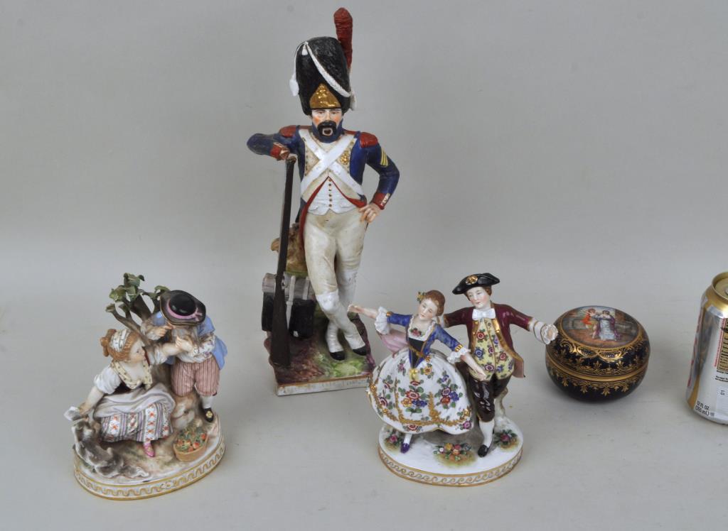 Group Four Continental Porcelain Items (1 of 4)