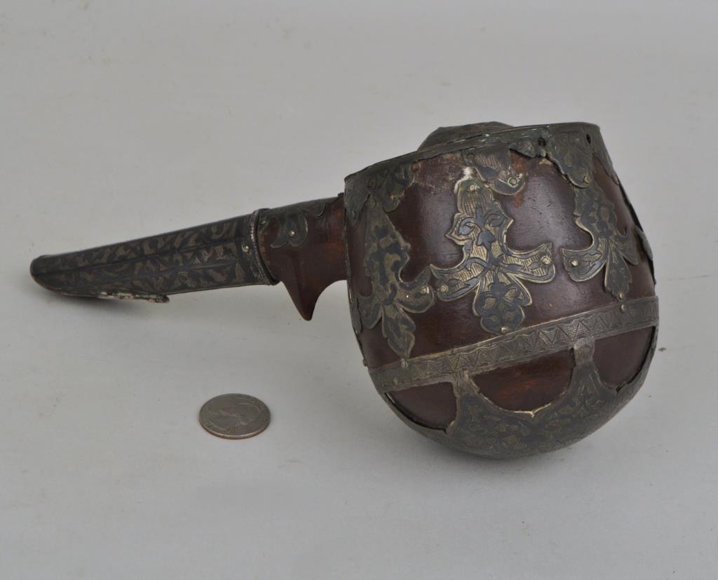 Silver Mounted Wooden Ritual Vessel (1 of 4)