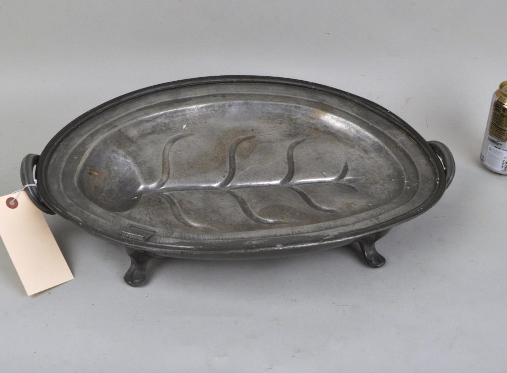 James Dixon Pewter Footed Warming Platter (1 of 4)