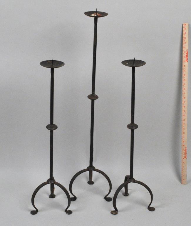 Three Wrought Iron Torcheres (1 of 3)