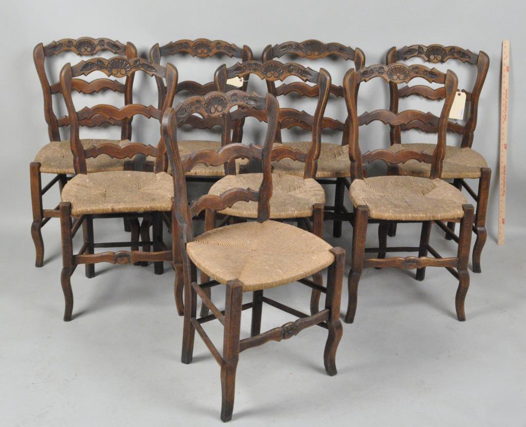 Set Eight French Provincial Dining Chairs (1 of 3)