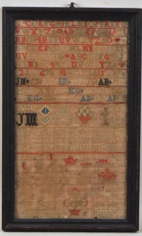 Framed English Schoolgirl's Sampler (1 of 3)