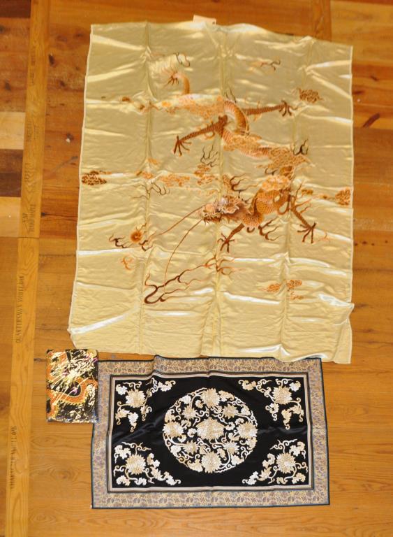 Group Three Chinese Embroidered Textiles (1 of 4)