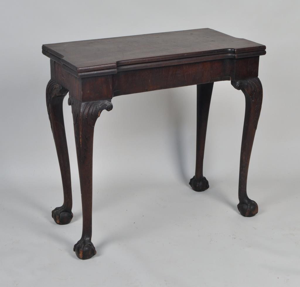 Chippendale Carved Mahogany Game Table (1 of 9)