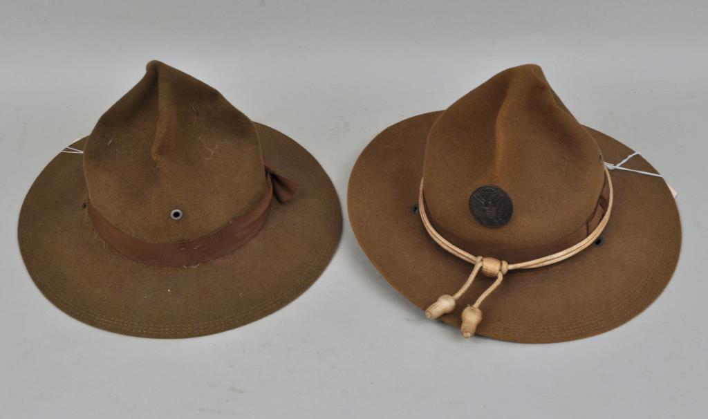 Two WWI Drill Sergeant's Hats (1 of 3)