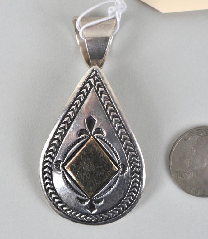 Native American Sterling Pendant, Ray Tafoya (1 of 3)