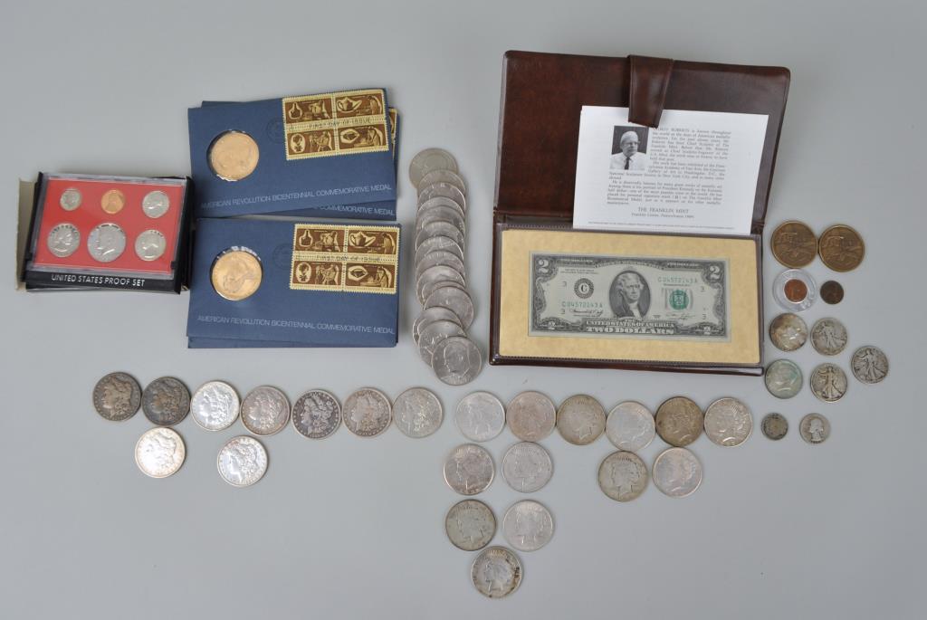 Estate Group Silver Dollars & Other Currency (1 of 9)