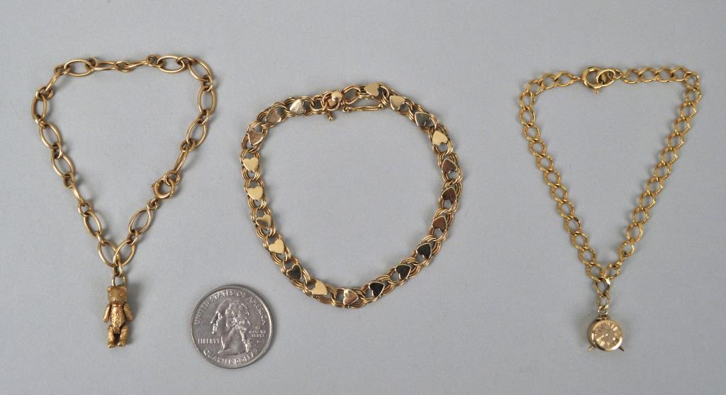 Two 14K Gold Charm Bracelets (1 of 3)