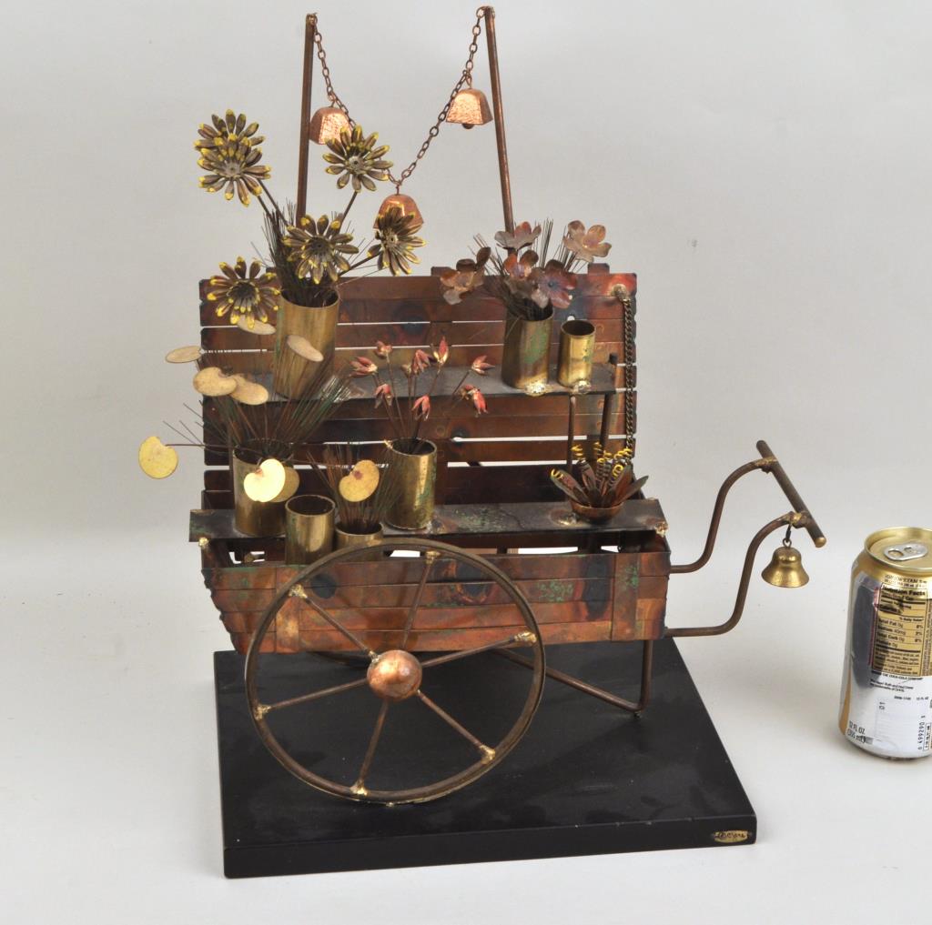 Curtis Jere, Signed MCM Brass Table Sculpture (1 of 4)