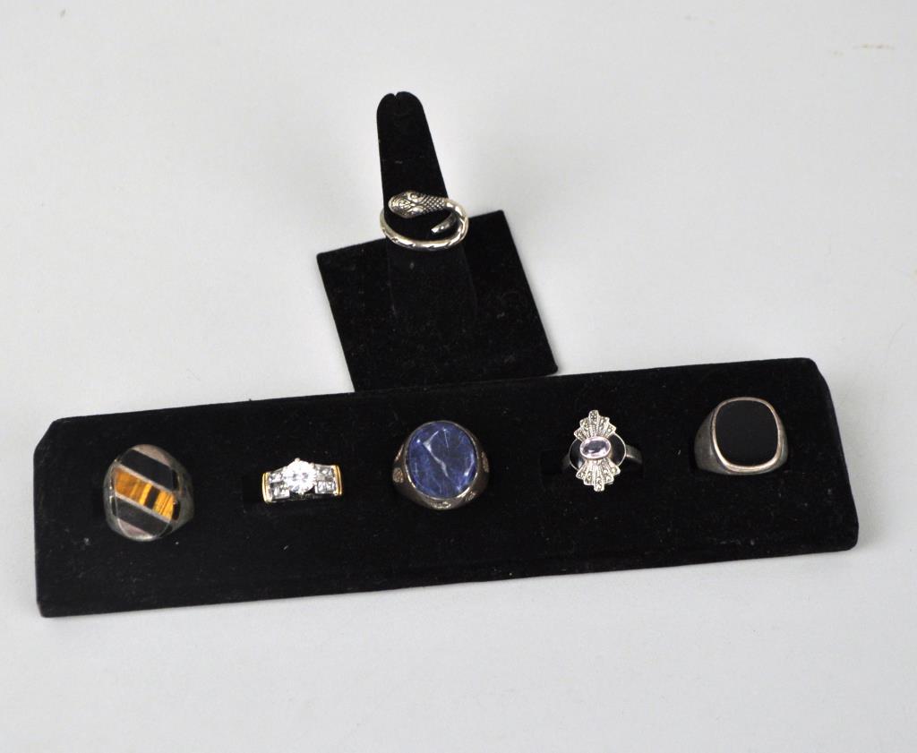 Group Six Sterling Silver Rings (1 of 4)
