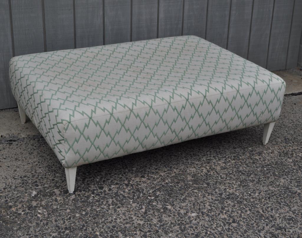 Designer Large Scale Upholstered Ottoman (1 of 3)