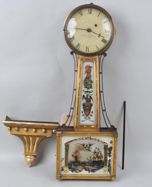 Federal Giltwood Brass Mounted Banjo Clock (1 of 6)