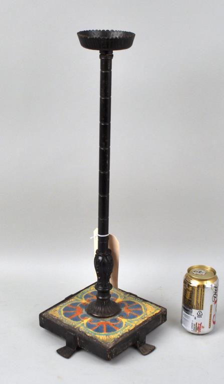 Continental Tile & Iron Footed Torchere (1 of 5)