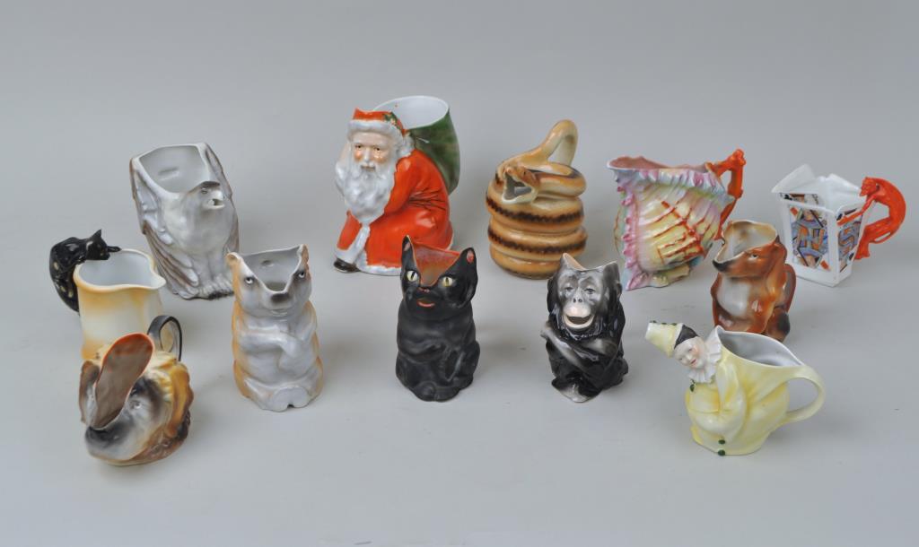 Group Twelve Royal Bayreuth Figural Creamers (1 of 3)