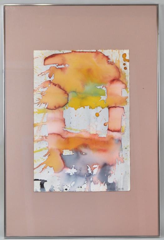 Fred Bull, Abstract W/C on Paper (1 of 3)