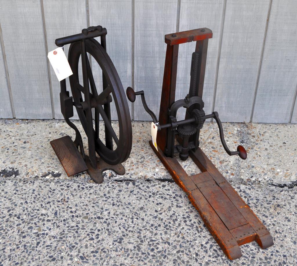 Antique Drill Press, Antique Iron Treadle Driver (1 of 4)