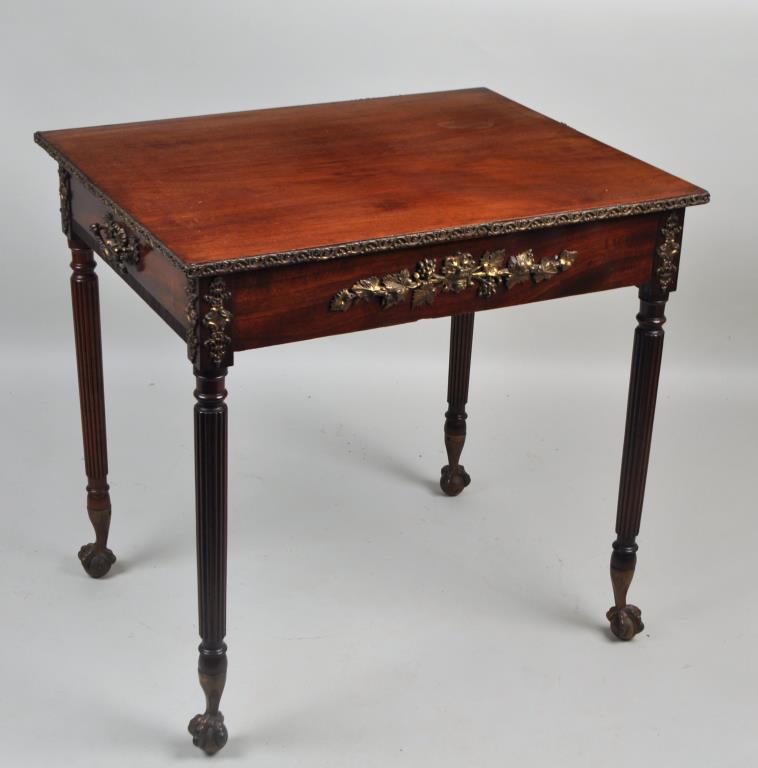 Brass Mounted Side Table, Sheraton Taste (1 of 8)