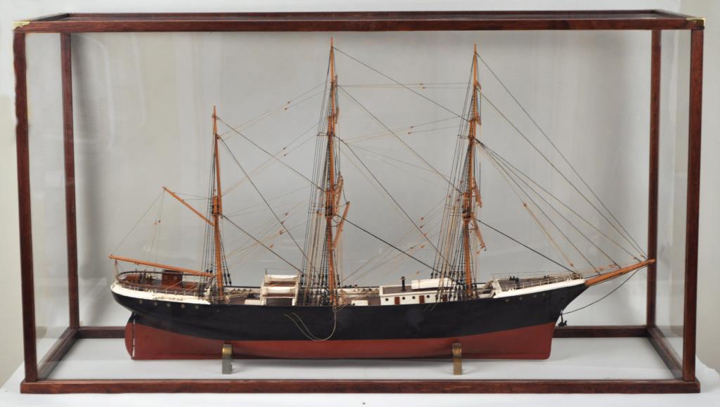 Cased Folk Art Clipper Ship Model (1 of 11)