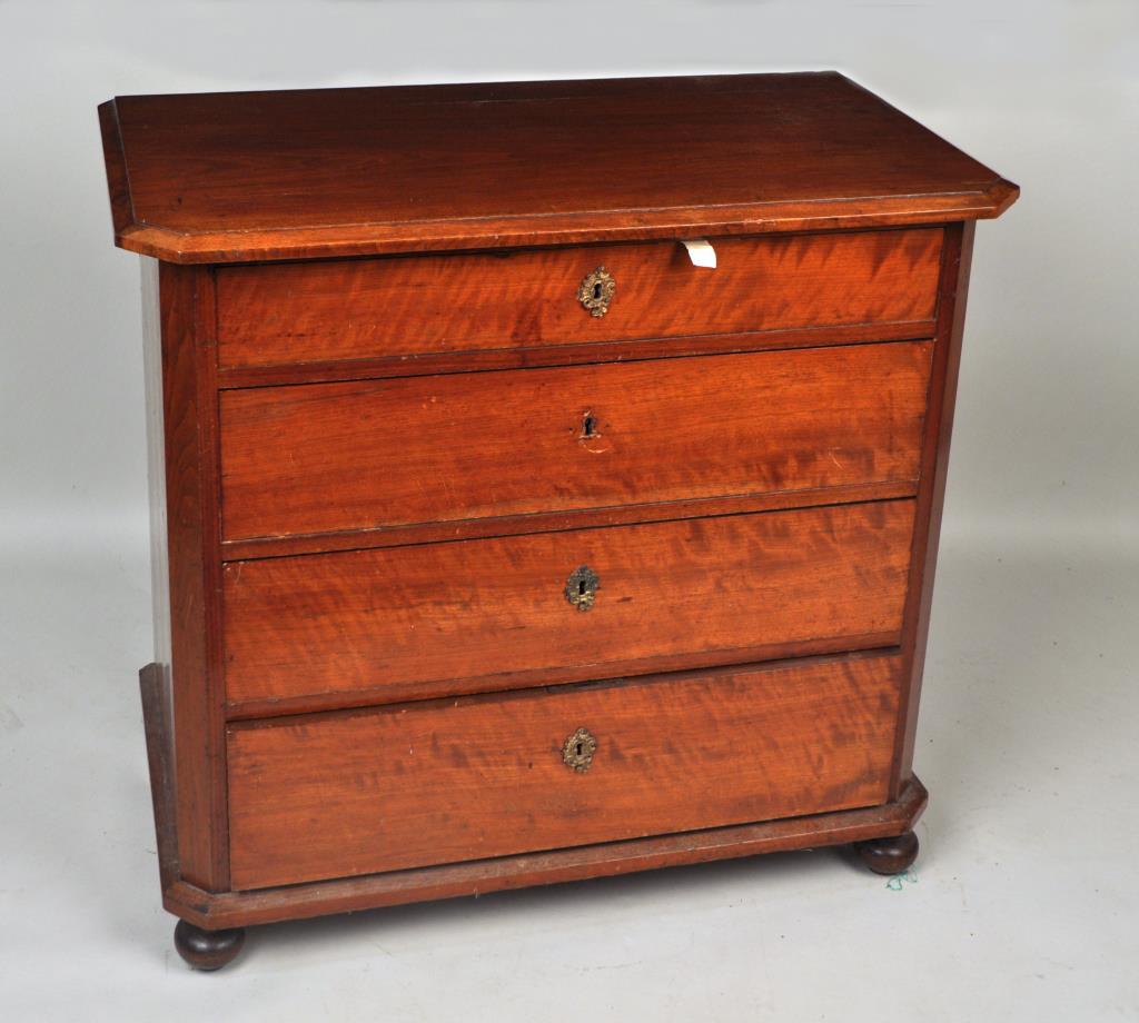 Continental Walnut & Cherry Four Drawer Commode (1 of 4)