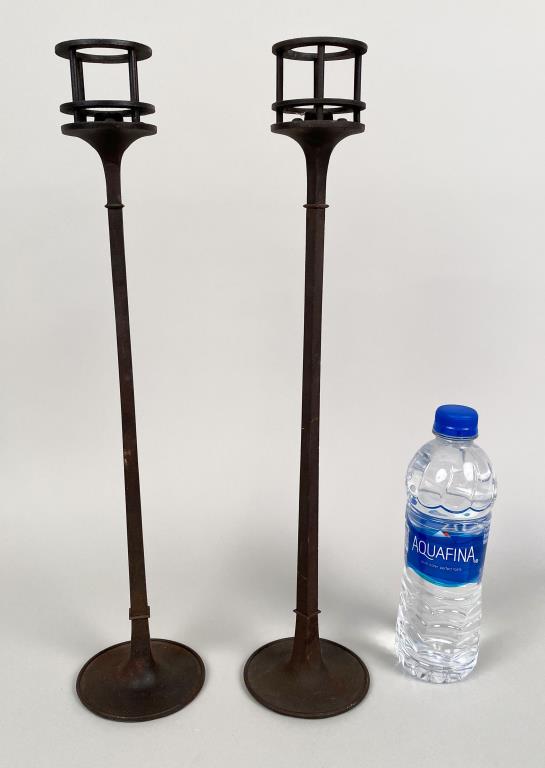 Pair Dansk MCM Metal Candlesticks (1 of 4)