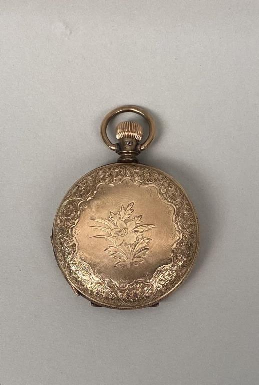 Elgin Gold Tone Hunter Case Pocket Watch (1 of 6)