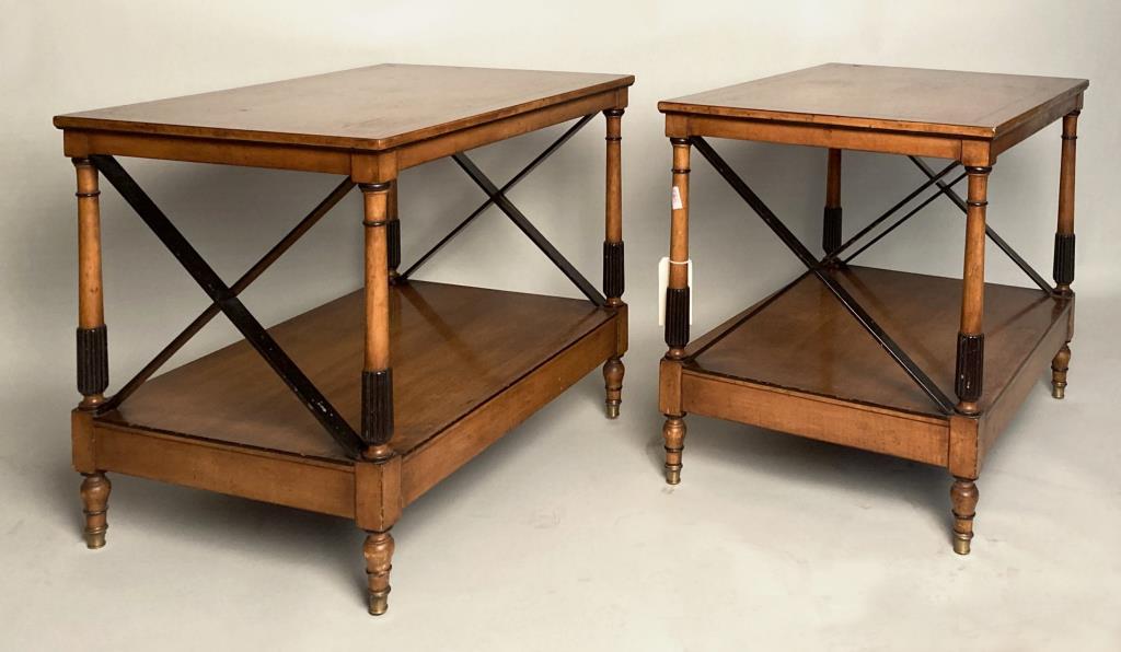 Pair Fruitwood Inlaid Neoclassical Style Tables (1 of 6)