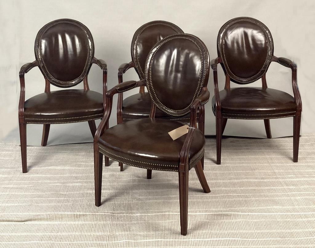 Set Four George III Style Open Armchairs (1 of 6)